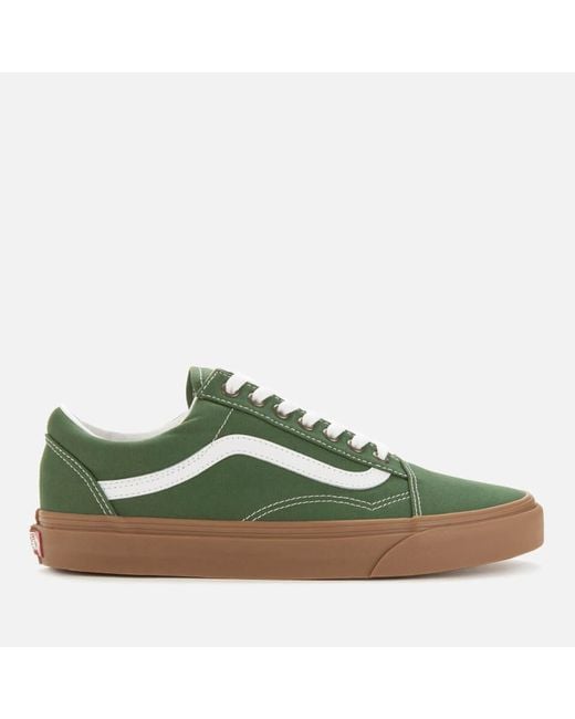 Vans Canvas Old Skool Gum Sole Trainers in Green for Men | Lyst Canada