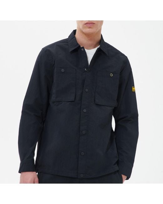 Barbour Blue Cadwell Shell Overshirt for men