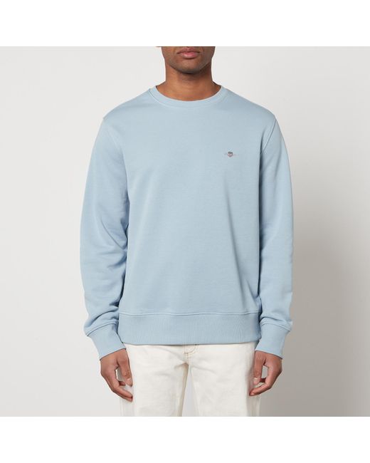 Gant Blue Shield Cotton-blend Logo Sweatshirt for men