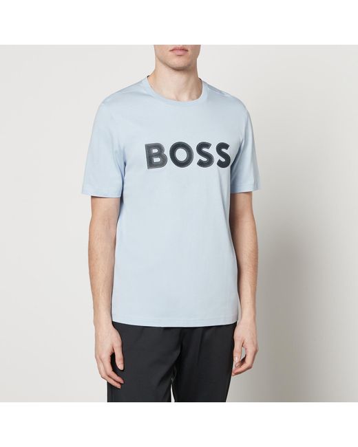 Boss Blue Tee 1 Cotton-jersey T-shirt for men