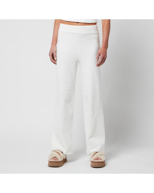 UGG Fleece Terri Wide Leg Pants in Cream (White) Lyst