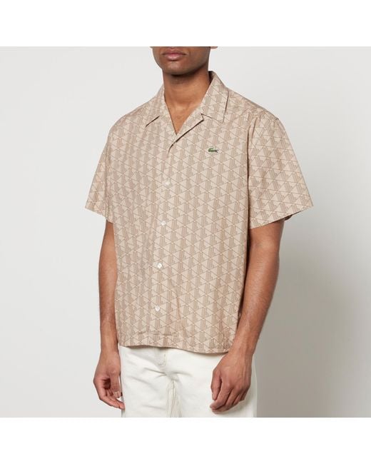 Lacoste Natural Monogram Cotton-blend Shirt for men