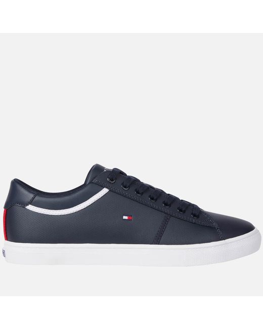 essential vulcanised leather trainers