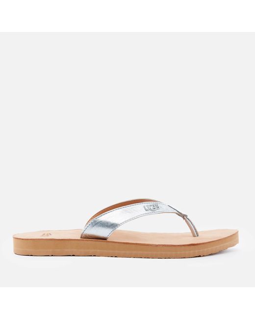 ugg silver flip flops