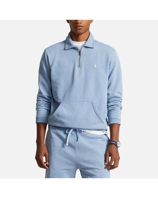 Polo Ralph Lauren Blue Loopback Cotton-Jersey Sweatshirt for men