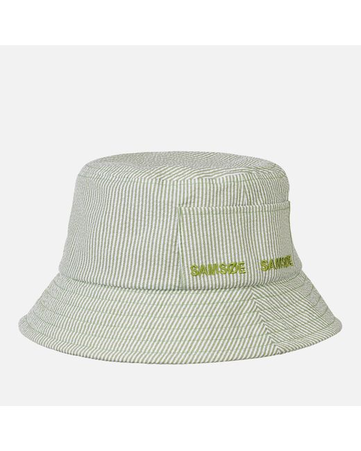 Samsøe & Samsøe Green Safiffi Cotton-blend Bucket Hat