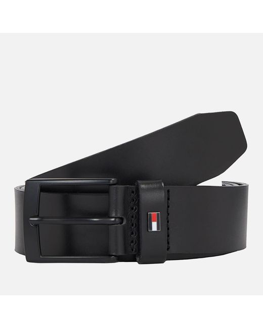 Tommy Hilfiger Adan Leather Belt in Black for Men Lyst