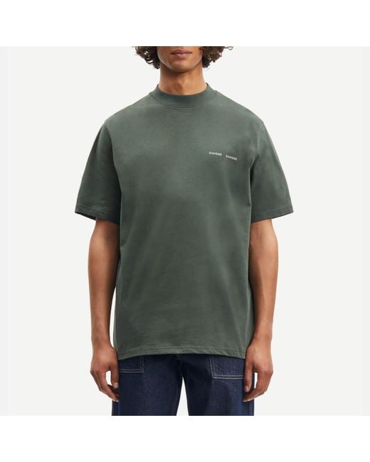 Samsøe & Samsøe Green Norsbro Cotton-Jersey T-Shirt for men