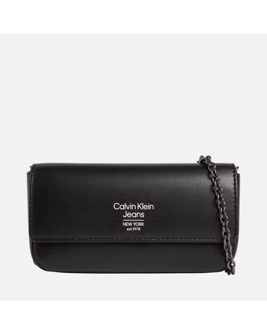 Calvin Klein Black Faux Leather Bag