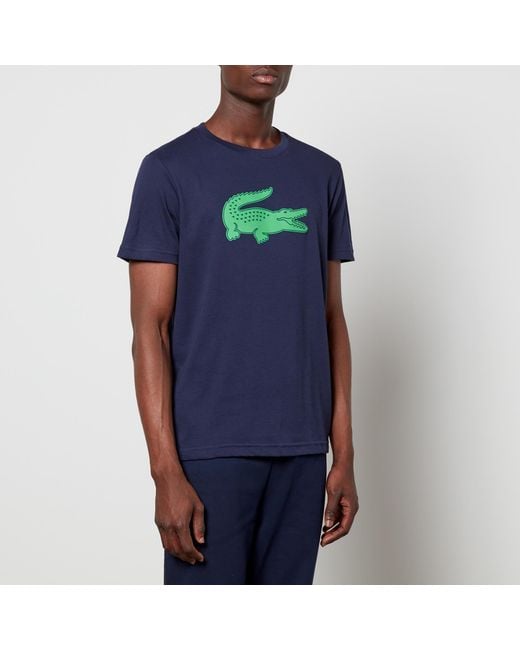 Lacoste Large Croc T-shirt in Blue for Men | Lyst