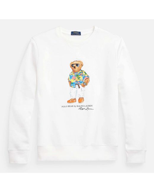 Polo Ralph Lauren Fleece-Sweatshirt mit Polo Bear in White für Herren