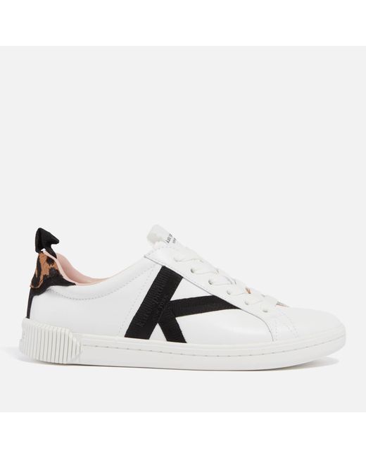 Kate Spade White Signature Leather Trainers