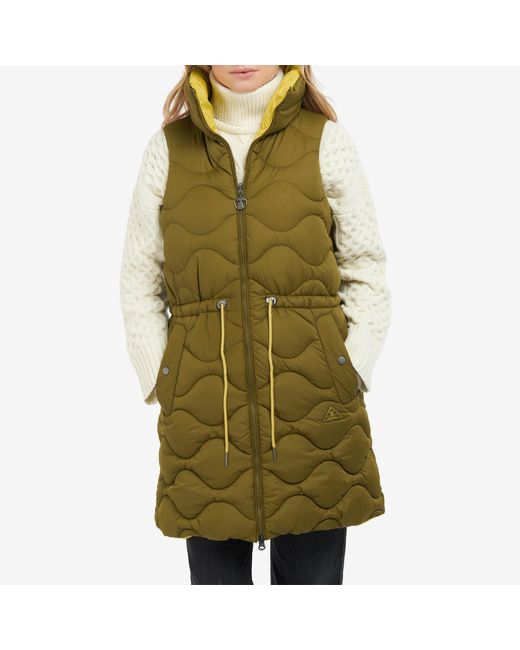 Barbour Green Shelly Reversible Quilted Shell Gilet