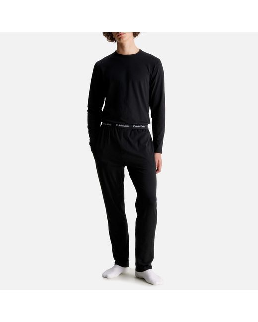 Calvin Klein Stretch Cotton-Blend Lounge Set in Black für Herren