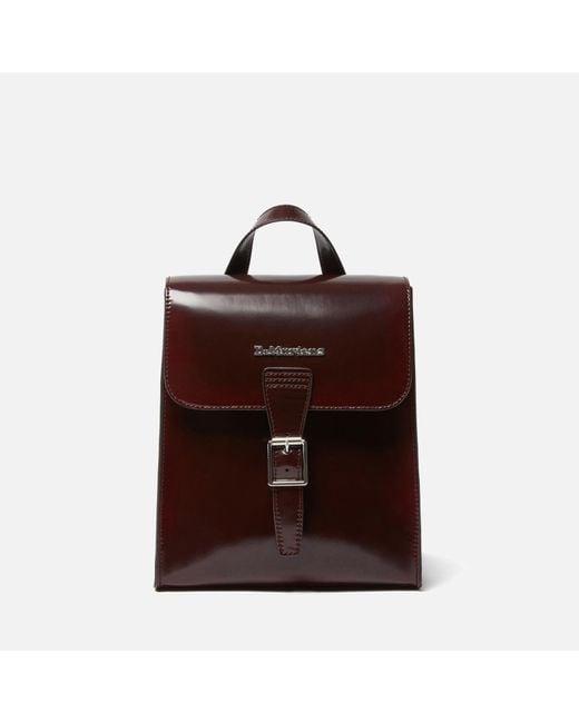 Dr. Martens Brown Patent Vegan Leather Mini Backpack