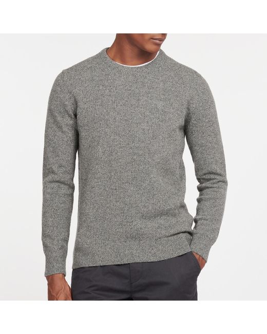 Barbour Gray Essential Tisbury Cotton-blend Knit Sweatshirt for men