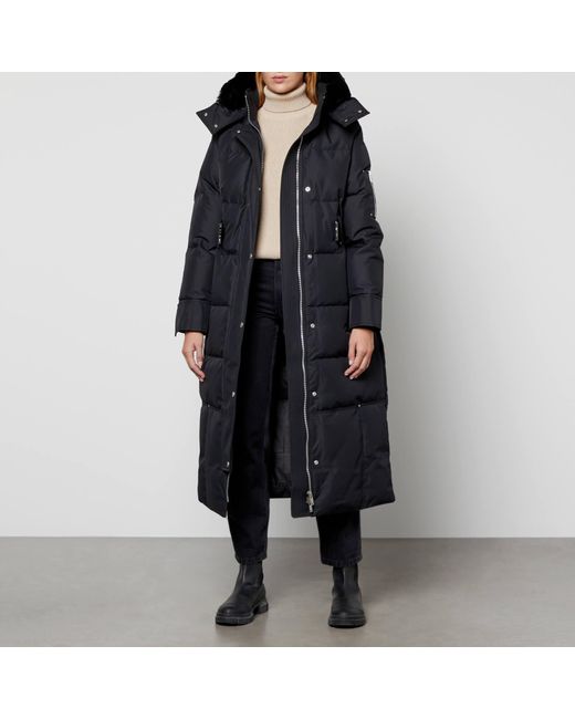 Moose Knuckles Black Kingston Shearling-trimmed Quilted Shell Down Parka