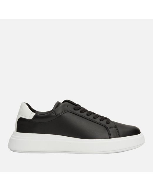 Calvin Klein Black Leather Chunky Sole Trainers for men