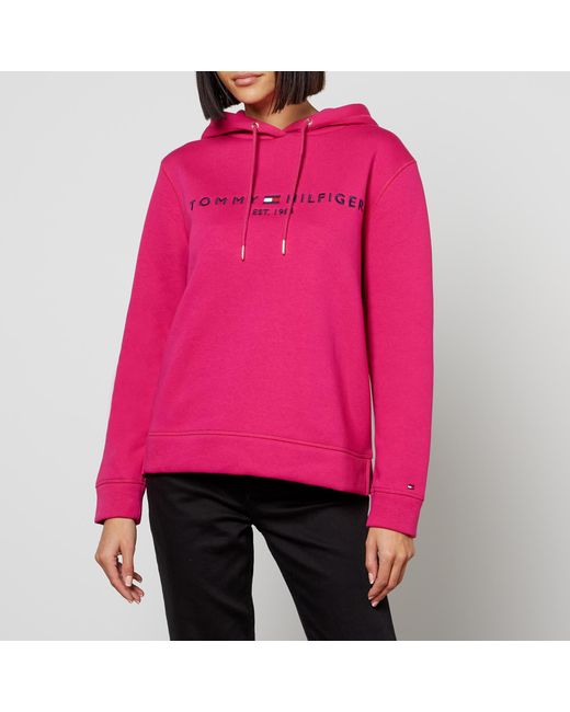 Tommy hilfiger pink hoodie women's sales
