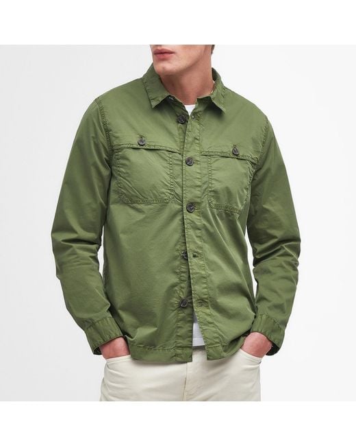 Barbour green overshirt best sale