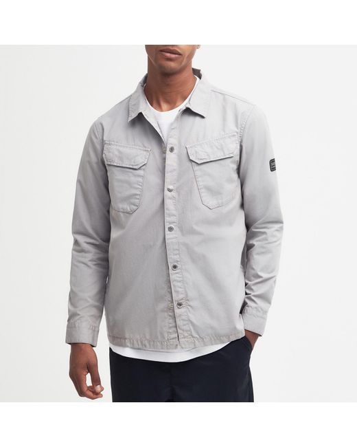 Barbour Gray Gear Cotton Overshirt for men