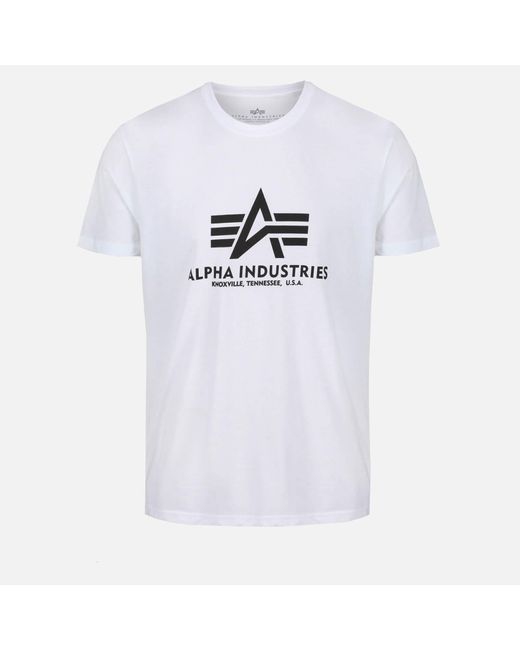 Alpha Industries White Cotton-jersey T-shirt for men
