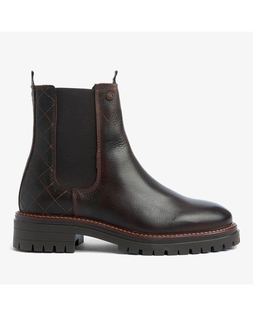 Barbour Black Evie Leather Chelsea Boots