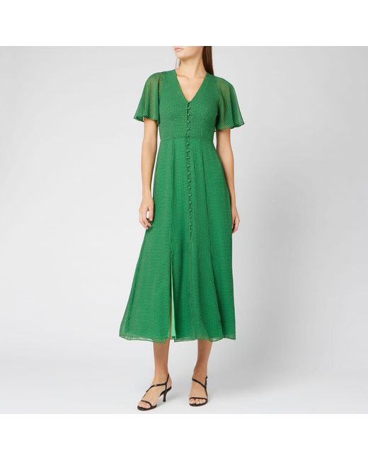 Whistles Green Cecily Check Dress