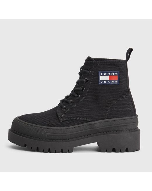 Tommy Hilfiger Black Foxing Lace-up Ankle Boots