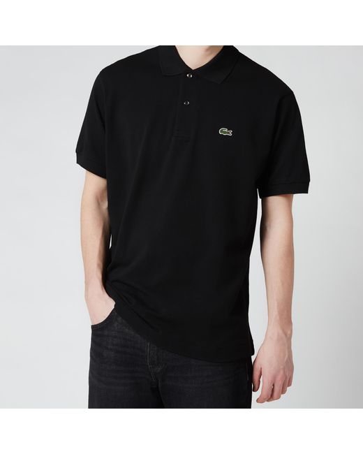 Lacoste Cotton Classic Pique Polo Shirt in Black for Men - Lyst