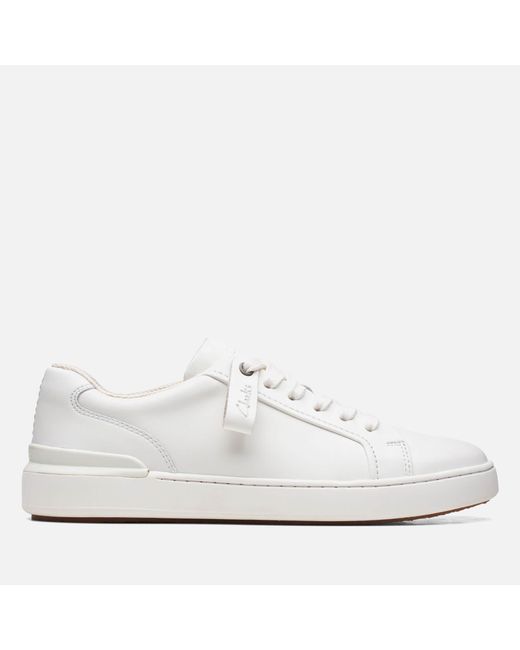 Clarks Courtlite Move Leather Trainers in White for Men | Lyst