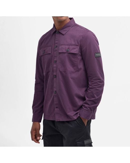Barbour Purple Adey Cotton-twill Overshirt for men