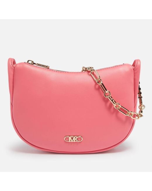 MICHAEL Michael Kors Pink Kendall Small Bracelet Leather Pouchette