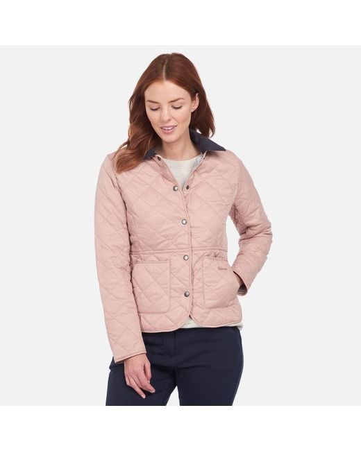 Barbour Deveron Quilted Jacket in Pink Lyst