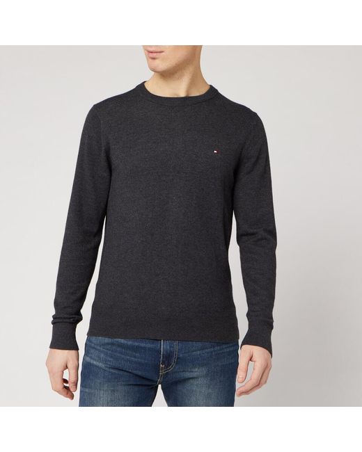 Tommy Hilfiger Gray Luxury Touch Knitted Crew Neck Jumper for men