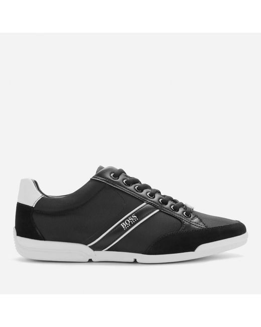 BOSS by Hugo Boss Black Saturn Low Profile Nylon/suede Trainers for men