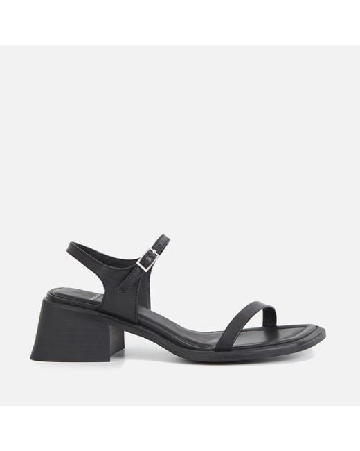 Vagabond Black Ines Leather Heeled Sandals