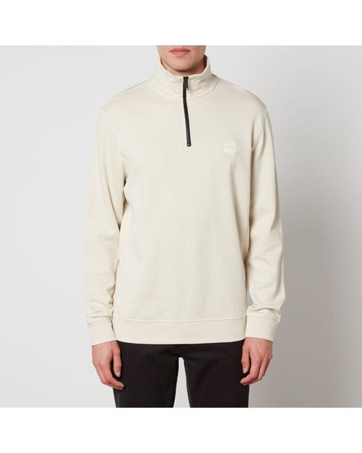 Boss Natural Zetrust Cotton-blend Jersey Sweatshirt for men