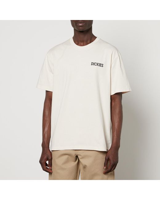 Dickies White Beach Reverse Graphic Cotton-jersey T-shirt for men