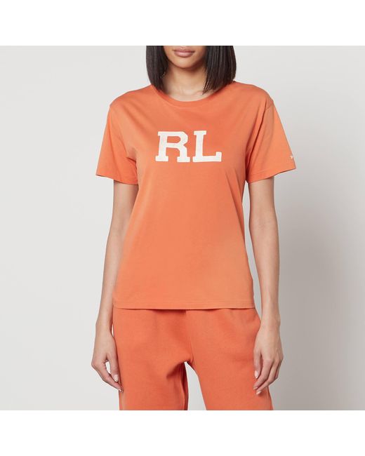 Polo Ralph Lauren Orange Rl Logo Jersey T-shirt