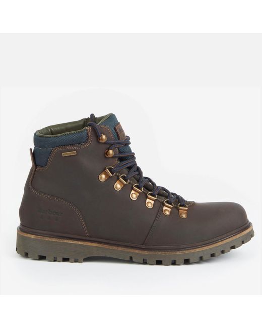 Barbour Brown Quantock Waterproof Leather Hiking Boots for men