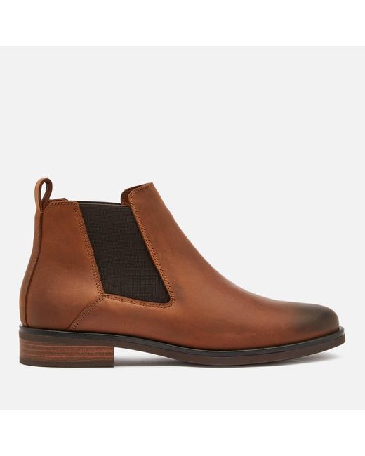 Clarks Memi Top Leather Chelsea Boots in Tan (Brown) - Lyst