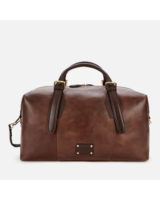 Ted Baker Brown Caiman Leather Holdall Bag for men