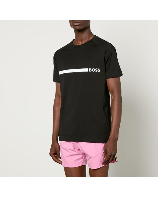 BOSS Slim Fit Beachwear Rn T shirt in Black for Men Lyst