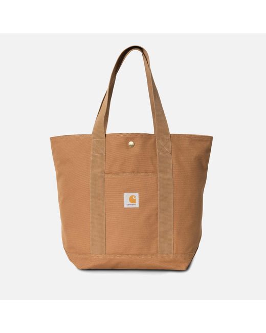 Carhartt Brown Cotton Canvas Tote Bag for men