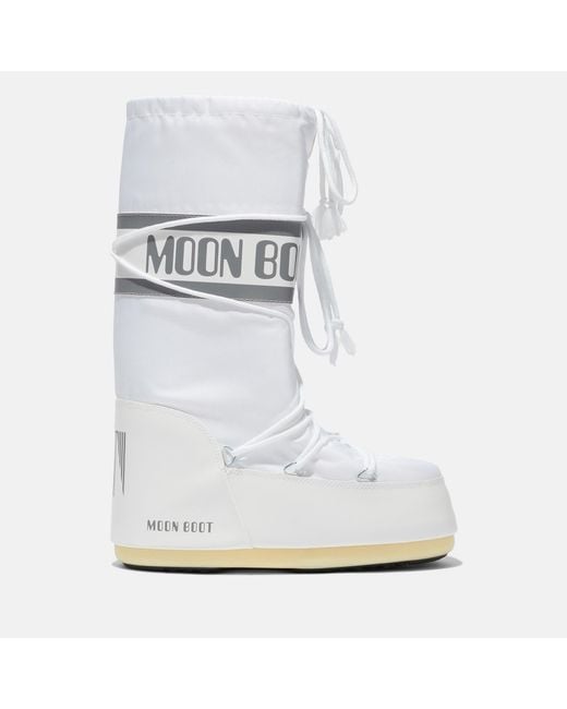 Moon Boot White Icon Nylon Snow Boots