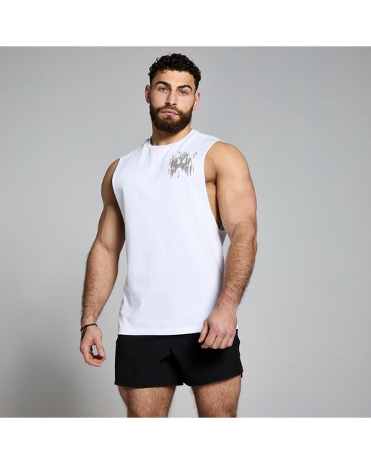 Mp White Clay Graphic Tank for men