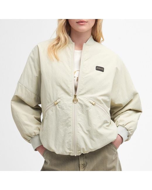 Barbour Natural Mansell Shell Bomber Jacket