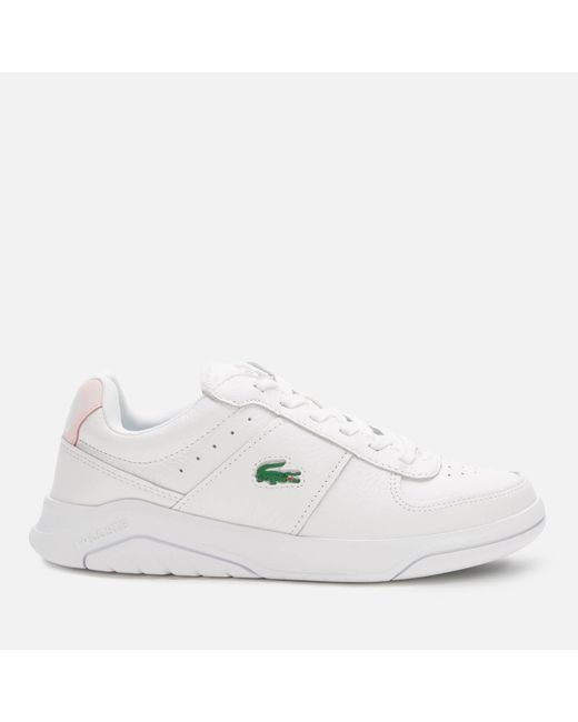 Lacoste White Game Advance 0722 1 Nubuck Tennis Style Trainers