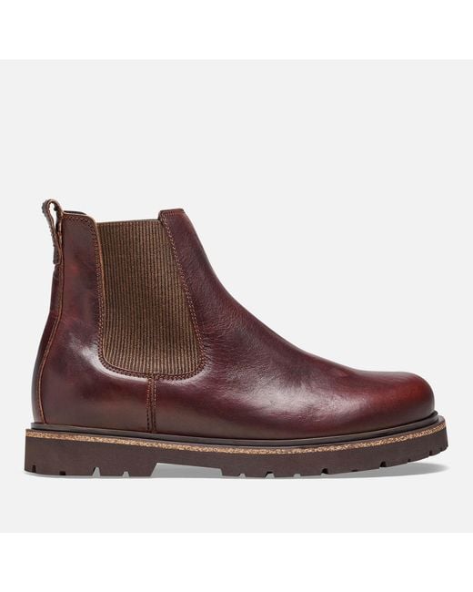 Birkenstock Brown Gripwalk Leather Chelsea Boots for men
